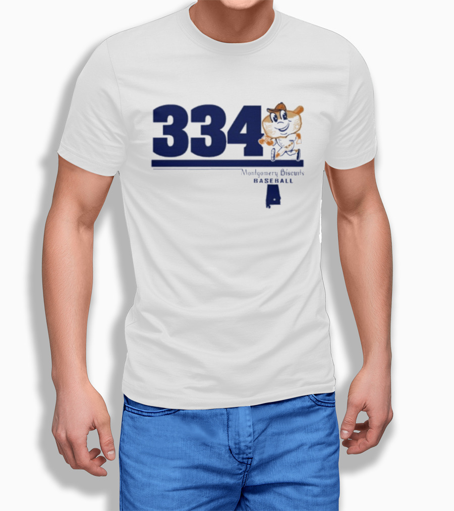 Montgomery Biscuits Baseball 334 Biscuits T-Shirt