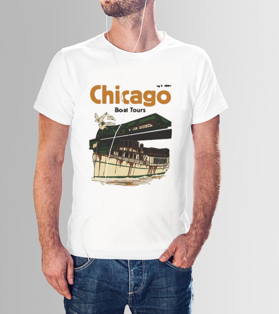Dave Matthews Band Chicago Boat Tours August 8 2004 Vintage Concert T-Shirt