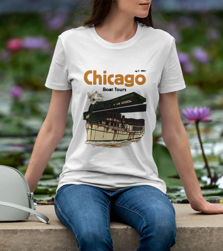 Dave Matthews Band Chicago Boat Tours August 8 2004 Vintage Concert T-Shirt