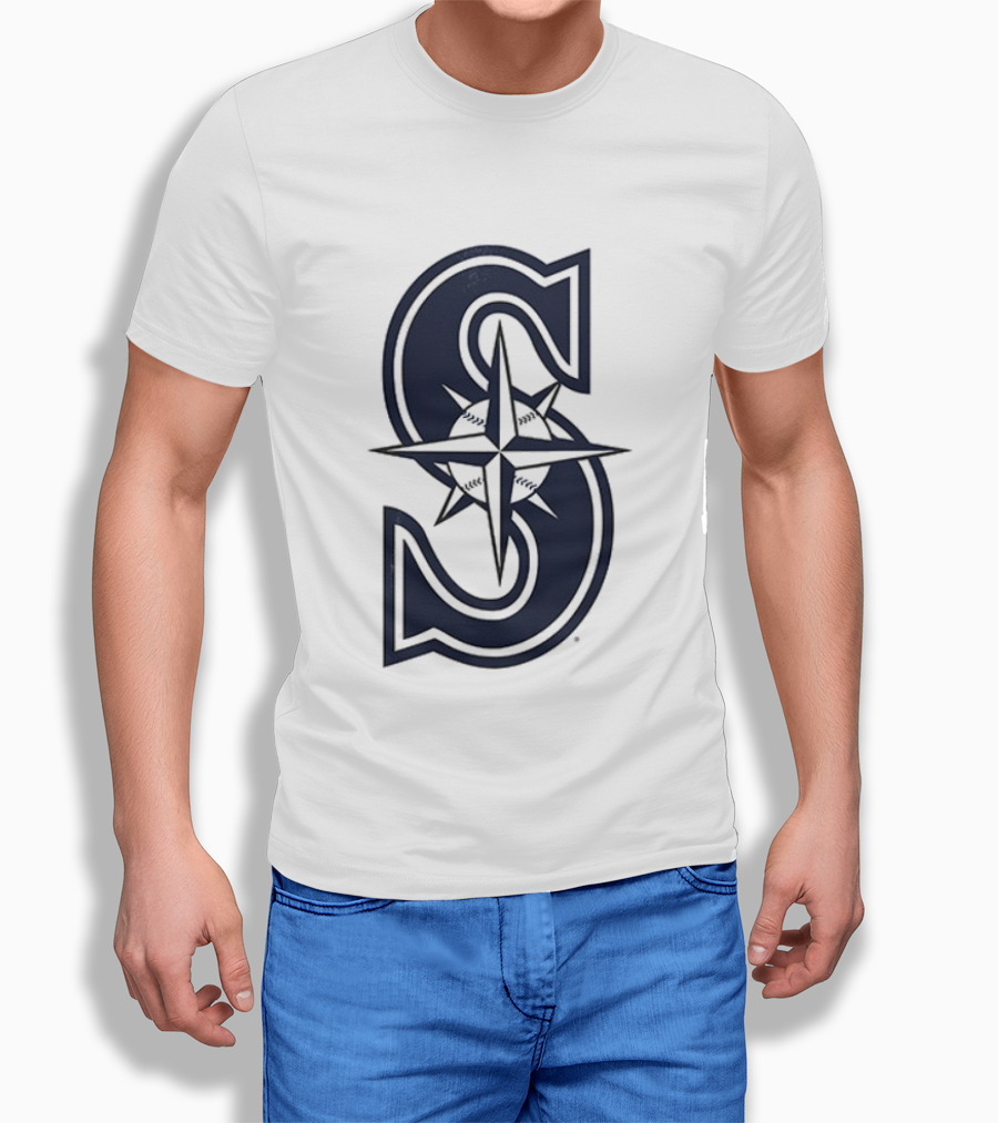 Seattle Mariners Tridents Up Compass Rose Iconography T-Shirt