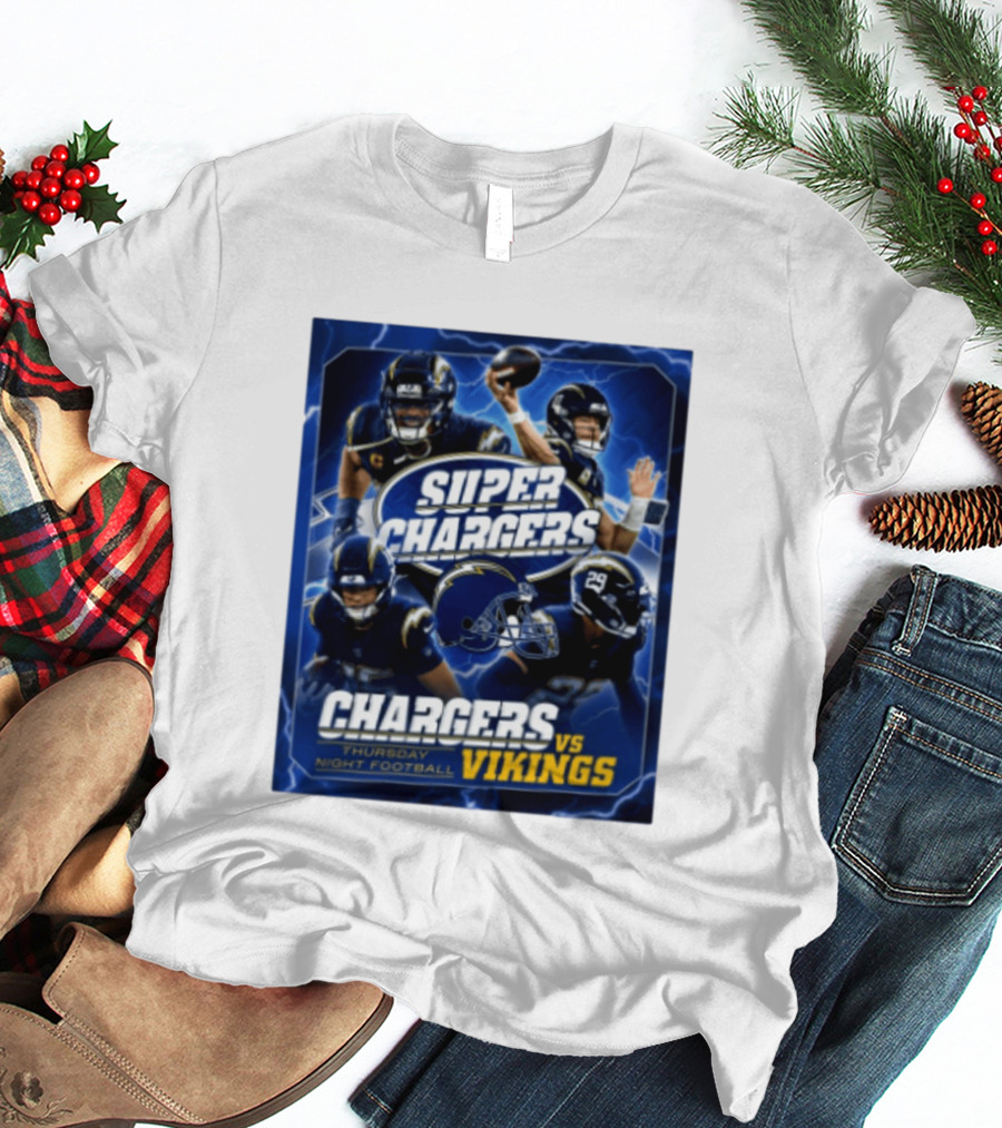 Super Chargers Vs Vikings Thursday Night Football 2025 T-Shirt
