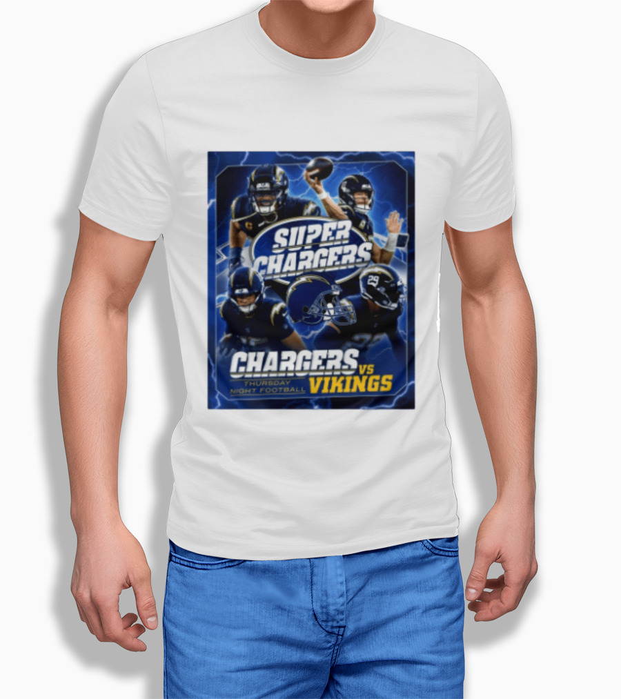 Super Chargers Vs Vikings Thursday Night Football 2025 T-Shirt
