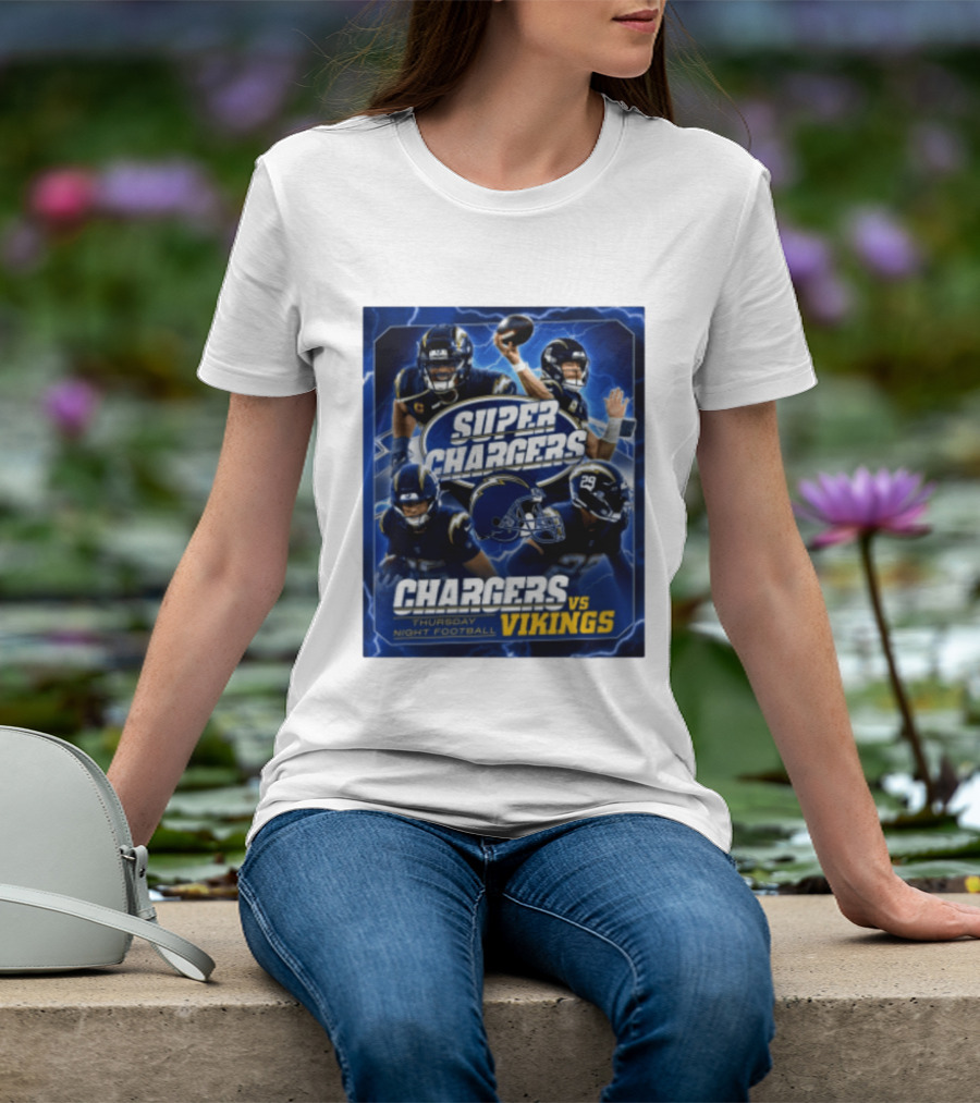 Super Chargers Vs Vikings Thursday Night Football 2025 T-Shirt