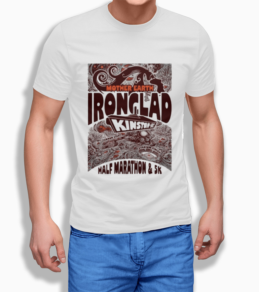 Mother Earth Ironclad Kinston Half Marathon 5K Cannon Start Stadium Finish T-Shirt