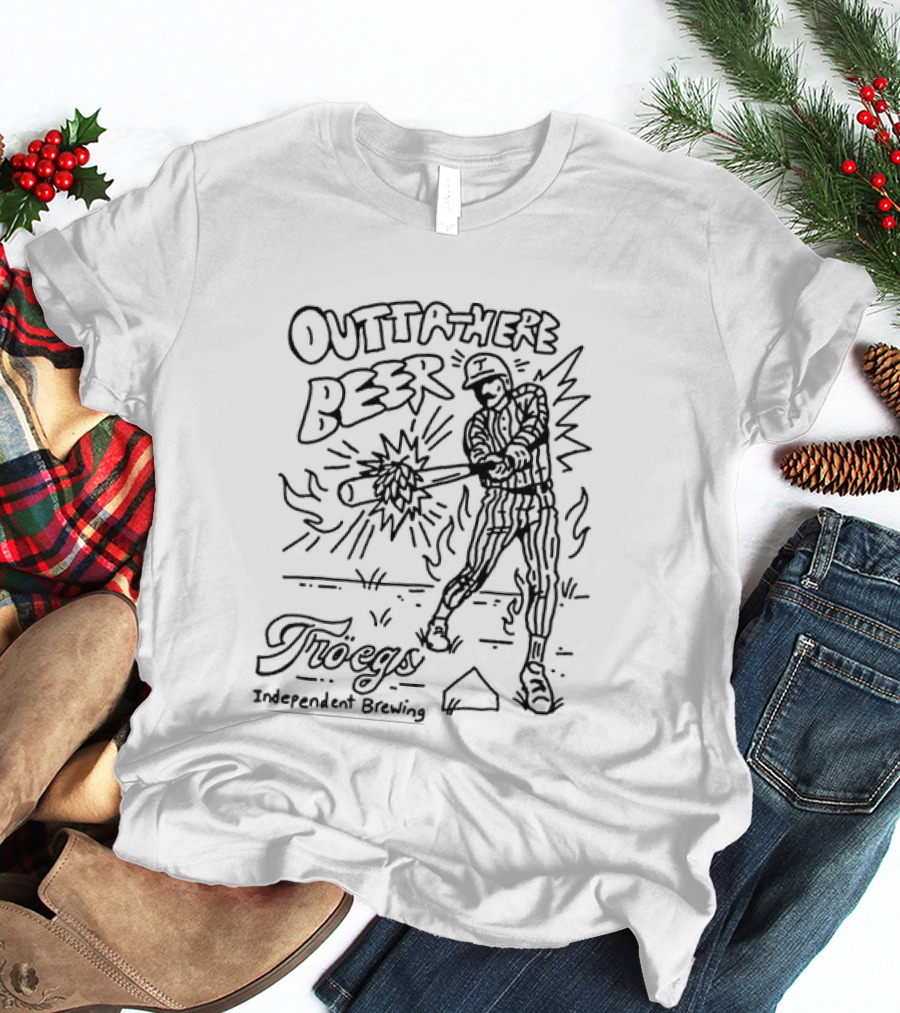 Outta Here Beer Troegs Independent Brewing Phillies Baseball T-Shirt