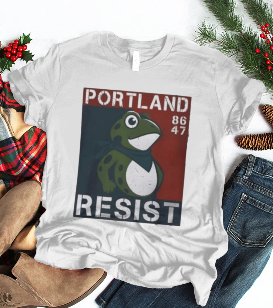 Portland Resist Frog 86 47 Protect The Frogs Trending Men T-Shirt
