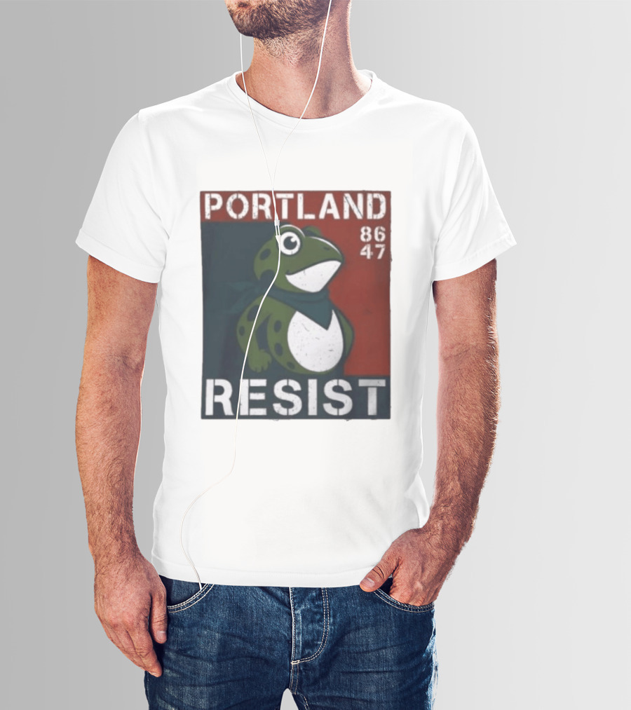 Portland Resist Frog 86 47 Protect The Frogs Trending Men T-Shirt