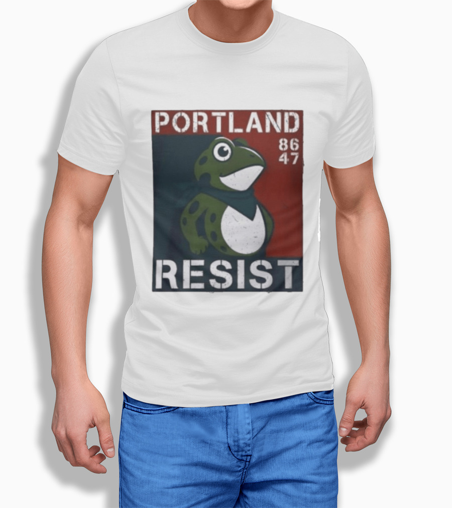Portland Resist Frog 86 47 Protect The Frogs Trending Men T-Shirt