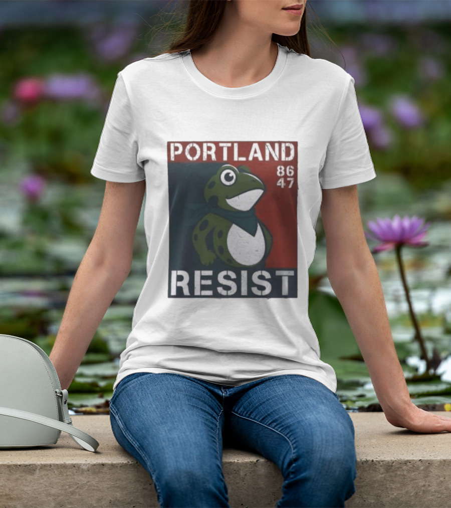 Portland Resist Frog 86 47 Protect The Frogs Trending Men T-Shirt