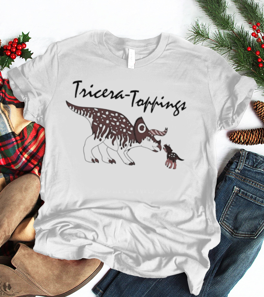 Tricera Toppings Dinosaur Treat Eating Sundae T-Shirt