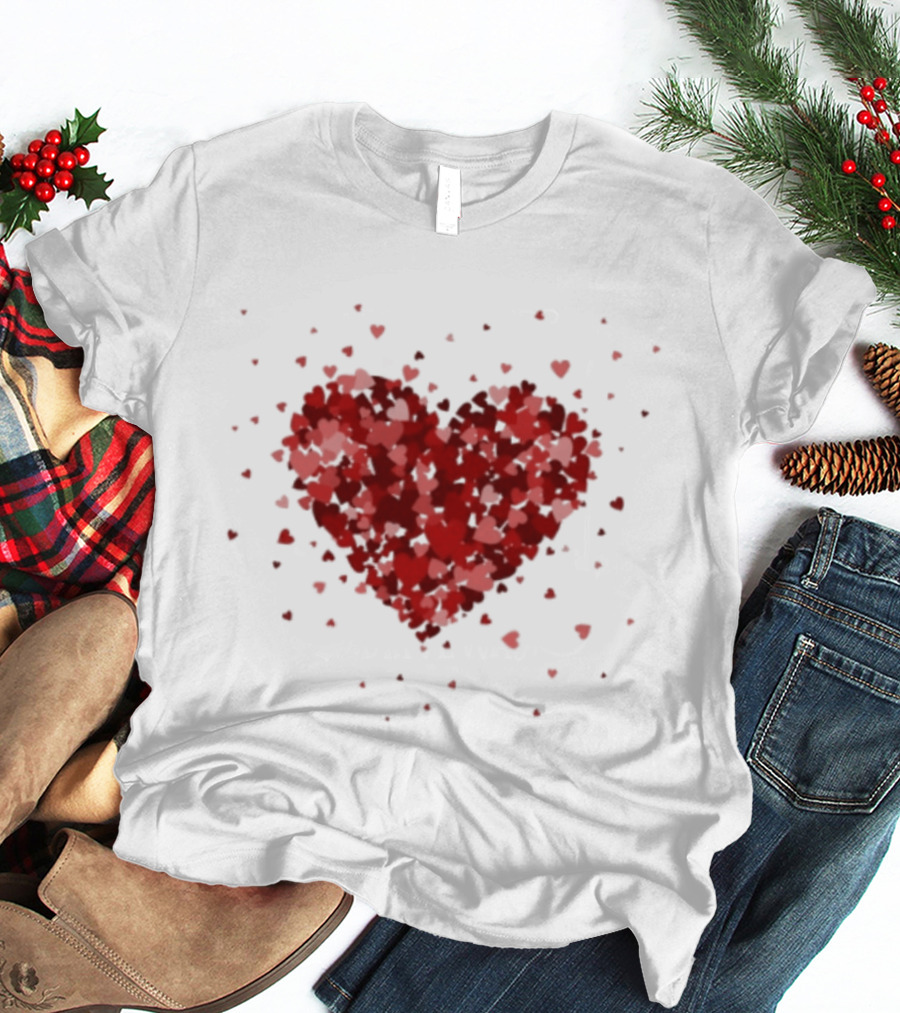 Romantic Valentine Tiny Hearts Xoxo Love T-Shirt