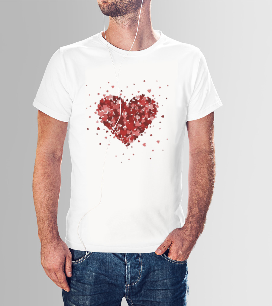 Romantic Valentine Tiny Hearts Xoxo Love T-Shirt