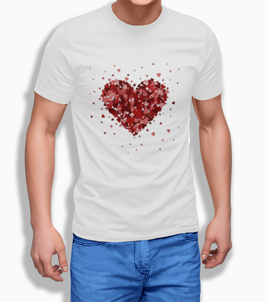 Romantic Valentine Tiny Hearts Xoxo Love T-Shirt