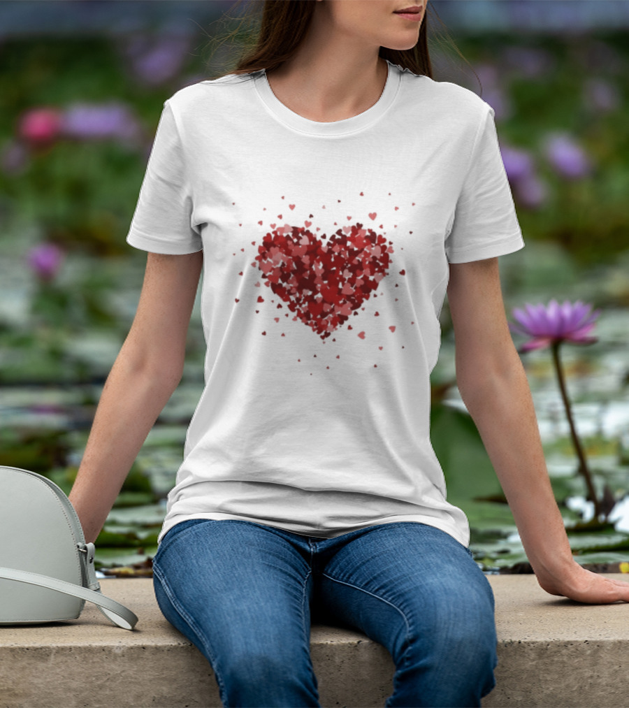 Romantic Valentine Tiny Hearts Xoxo Love T-Shirt