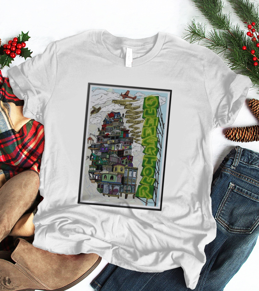 Phish Summer Tour 2025 With Signposts And Plane T-Shirt