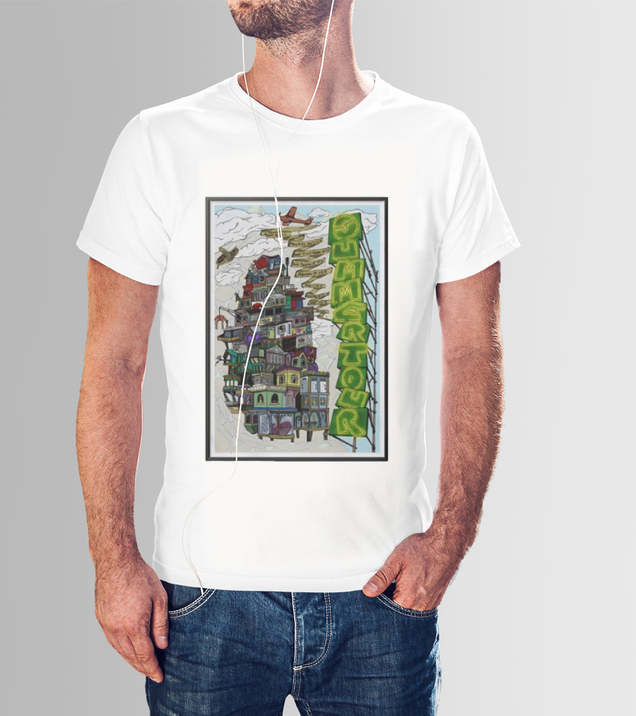 Phish Summer Tour 2025 With Signposts And Plane T-Shirt