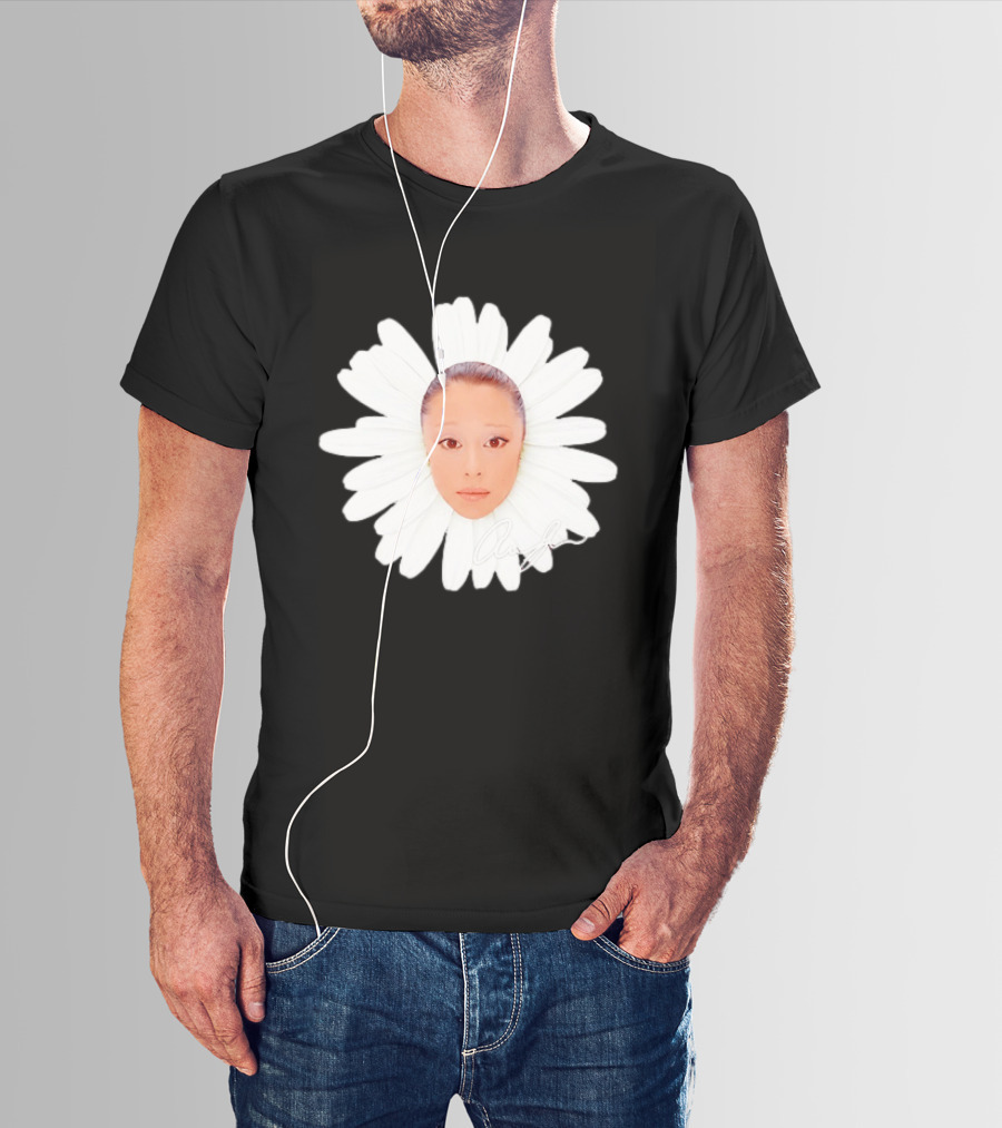 Ariana Grande Daisy Flower Face With Signature T-Shirt