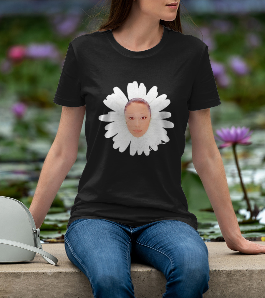 Ariana Grande Daisy Flower Face With Signature T-Shirt