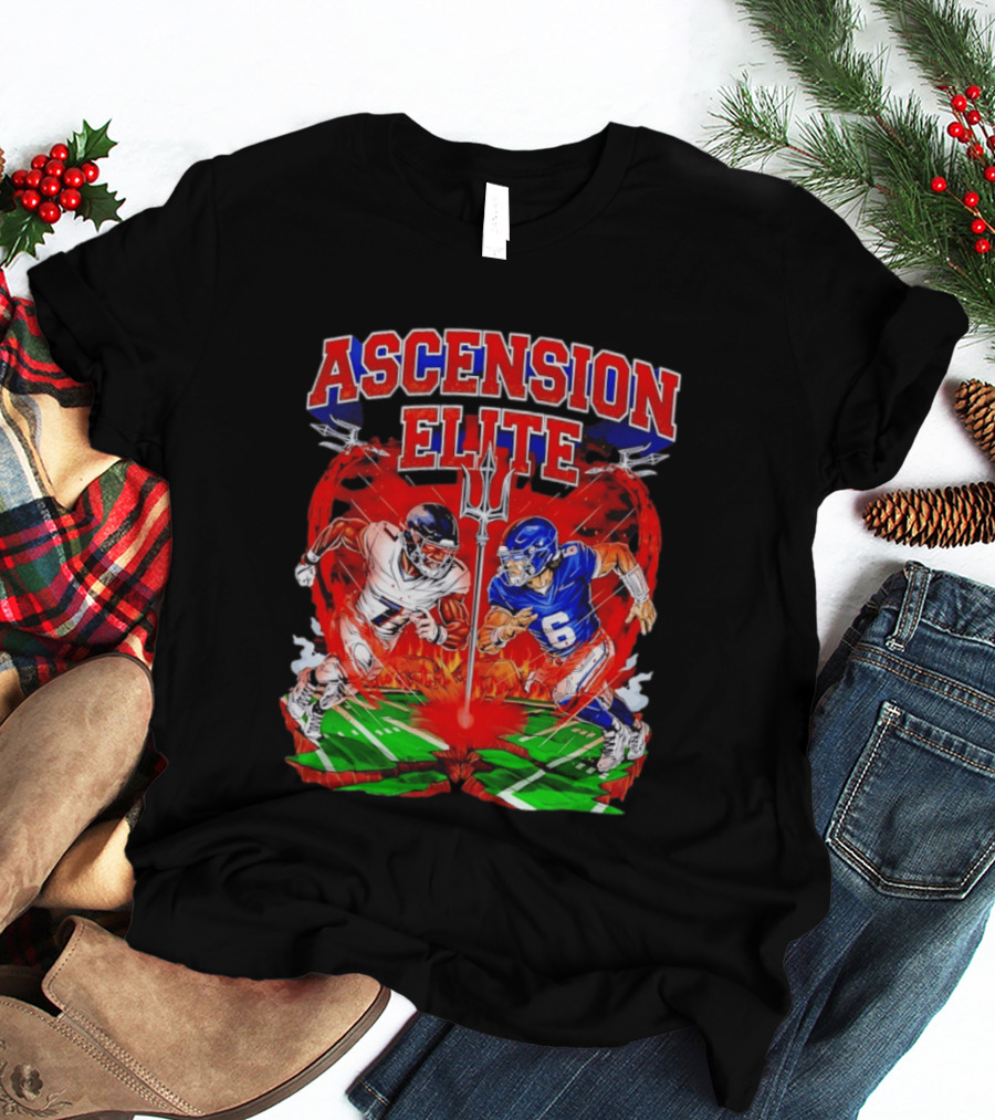 Ascension Elite Football Players Trident Fire Field Face Off T-Shirt