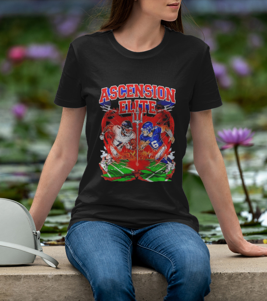 Ascension Elite Football Players Trident Fire Field Face Off T-Shirt