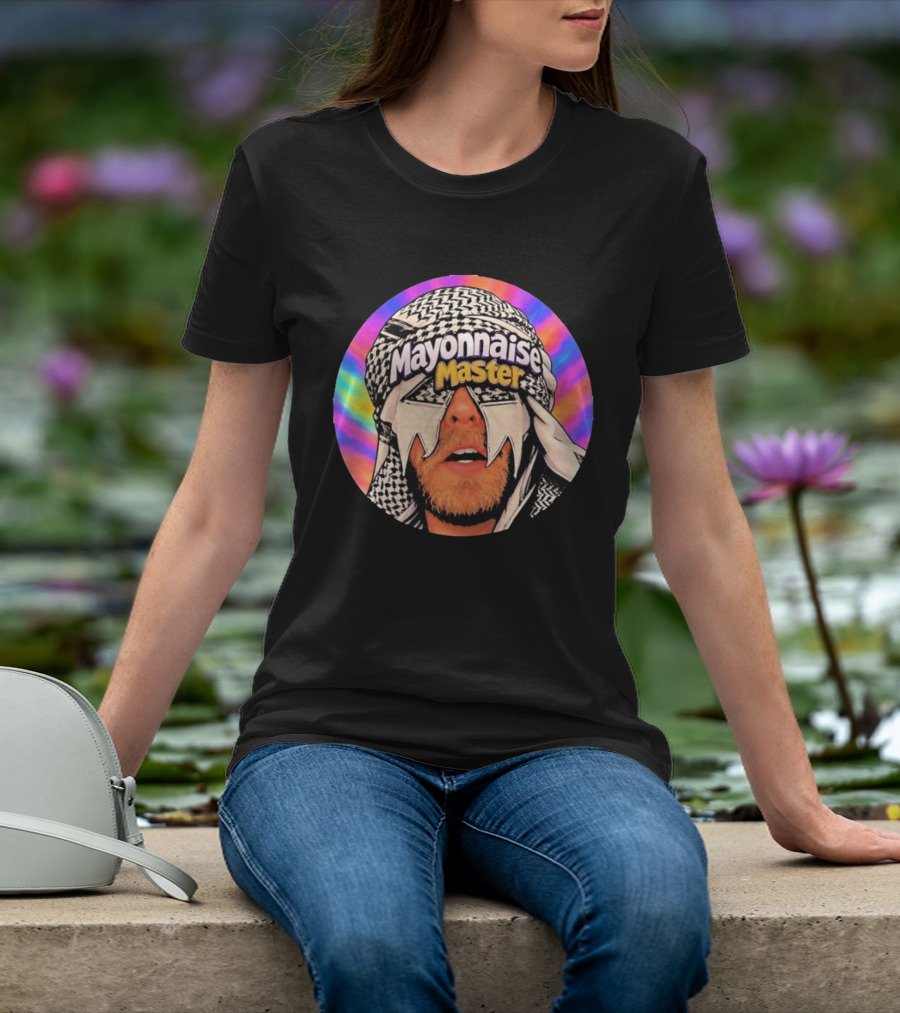 Mayonnaise Master Psychedelic Headwear Humor T-Shirt