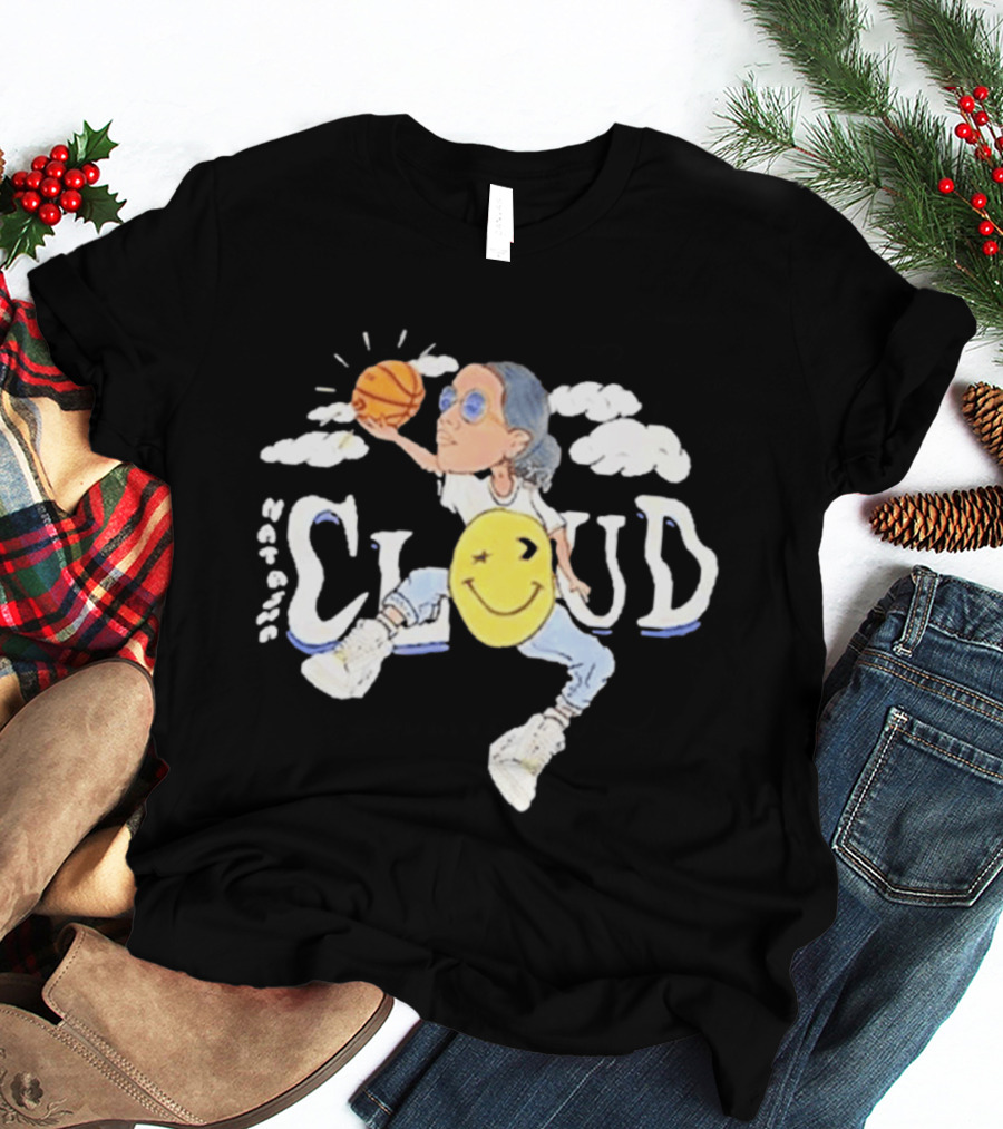 Natasha Cloud Caricature Serene Basketball Smile Clouds T-Shirt