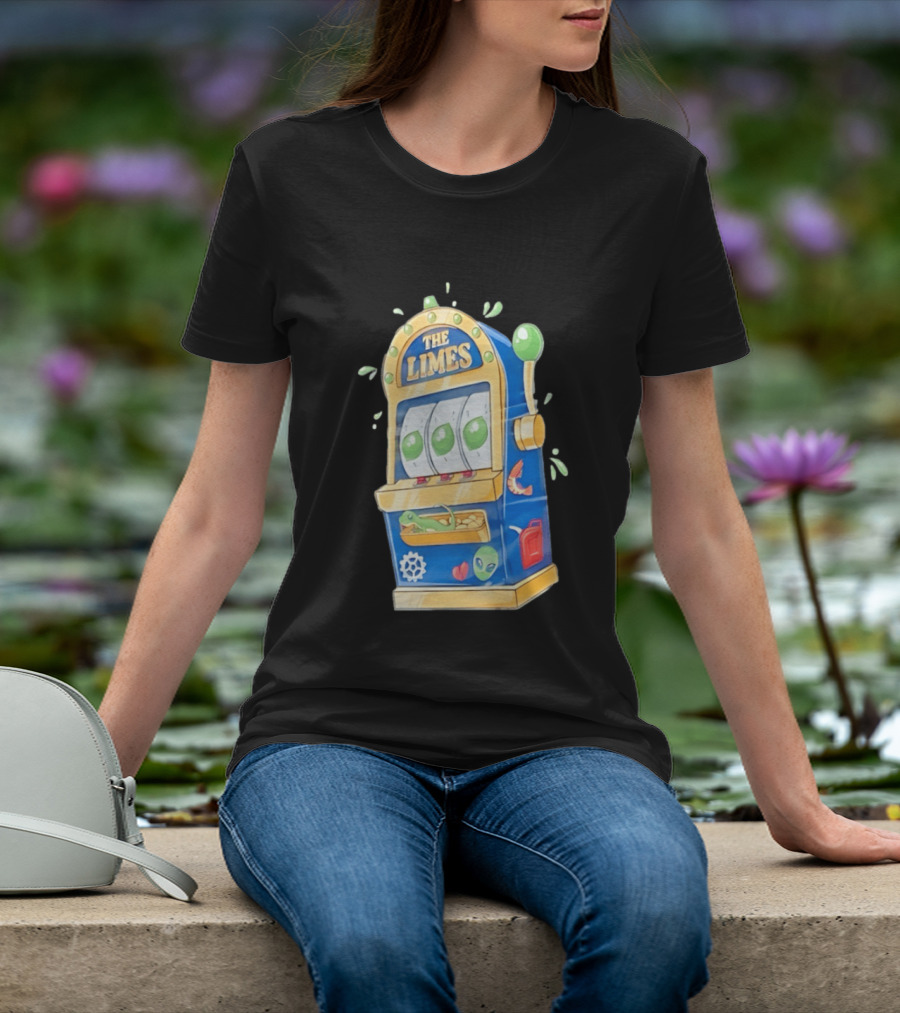 The Limes Slot Machine Gambling Casino With Aliens And Citrus T-Shirt