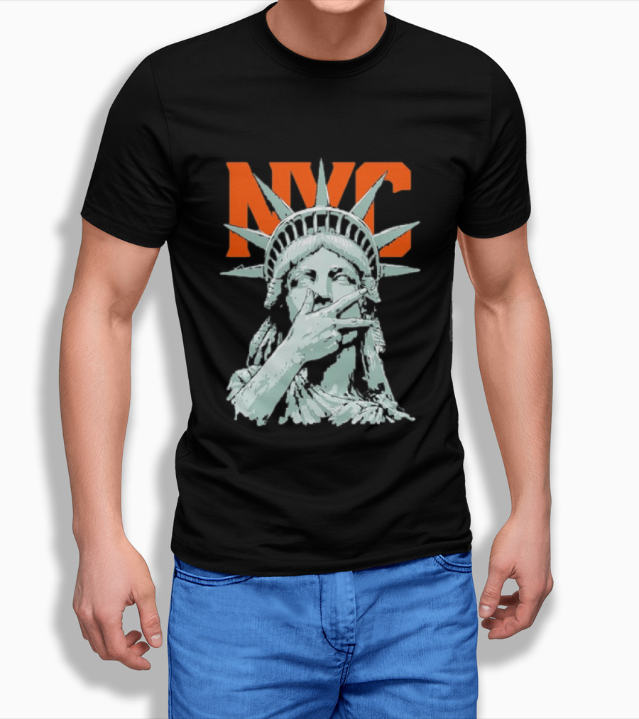 NYC Statue Of Liberty Peace Gesture Iconic Liberty T-Shirt