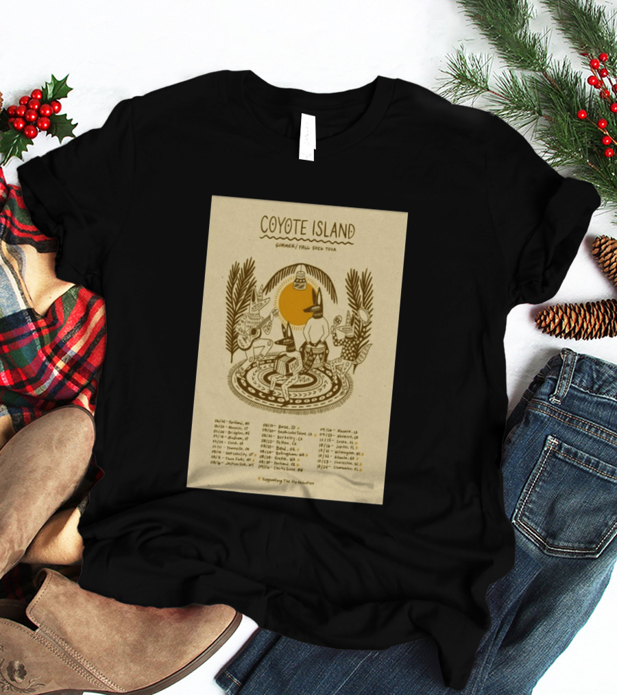 Coyote Island Summer Fall 2026 Tour Portland Boise Berkeley Petaluma T-Shirt