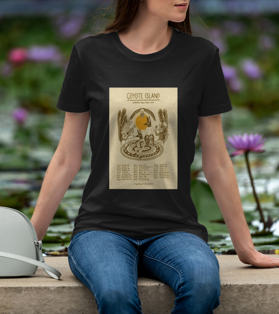 Coyote Island Summer Fall 2026 Tour Portland Boise Berkeley Petaluma T-Shirt