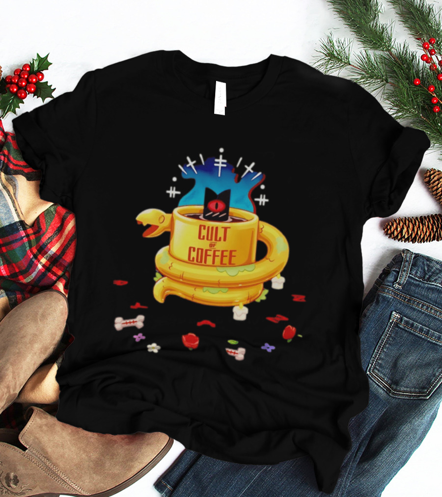 Cult Of Coffee Occult Snake Candle Witchcraft Cup T-Shirt