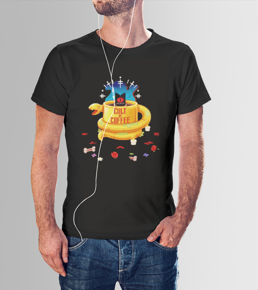 Cult Of Coffee Occult Snake Candle Witchcraft Cup T-Shirt