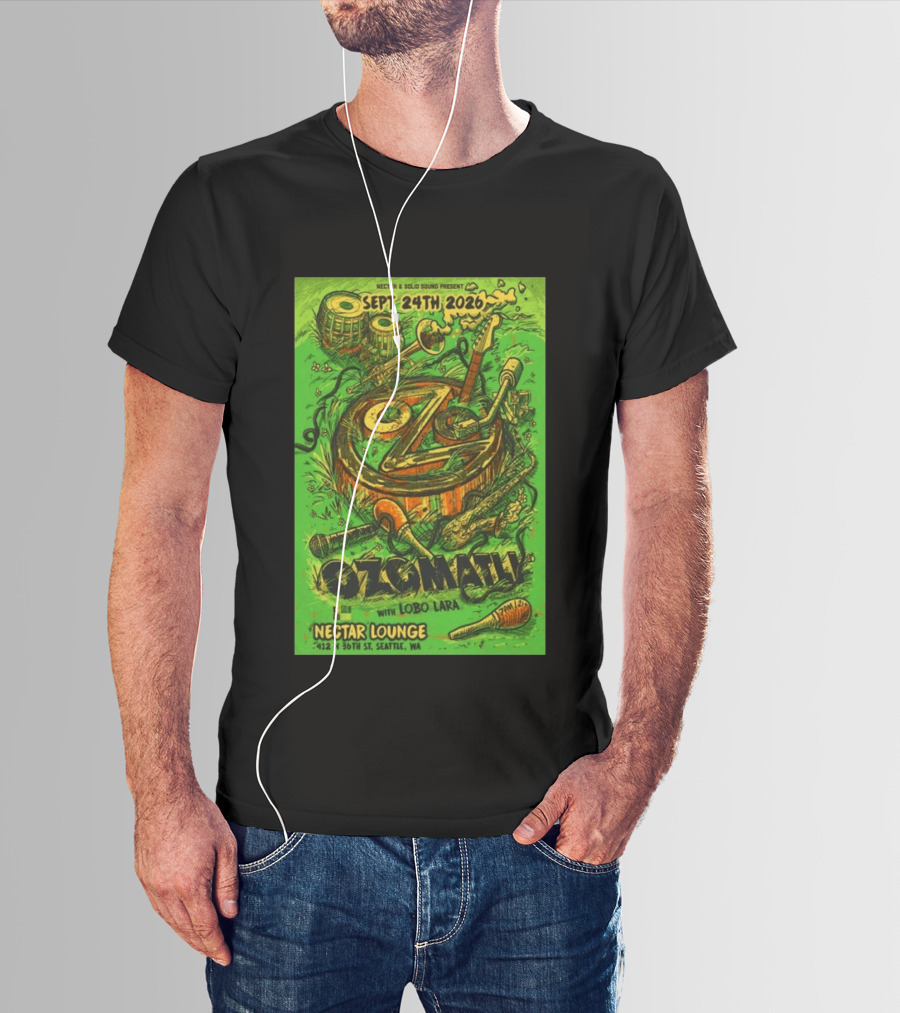 Ozomatli At Nectar Lounge Seattle With Lobo Lara September 24th 2026 T-Shirt