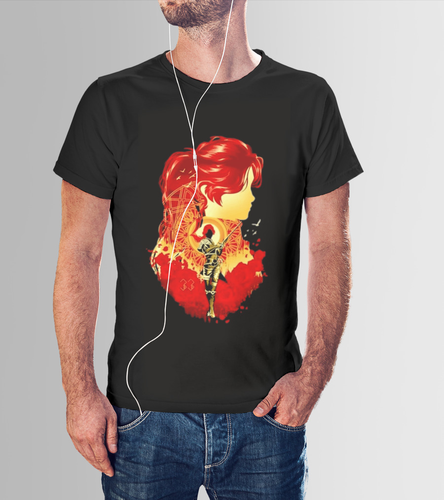 Paintress Expeditioner Red Haired Warrior Emblem 33 Discovery T-Shirt