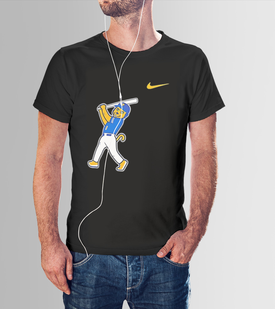 Pittsburgh Panthers Baseball Cartoon Mascot Batter Nike Sportswear T-Shirt
