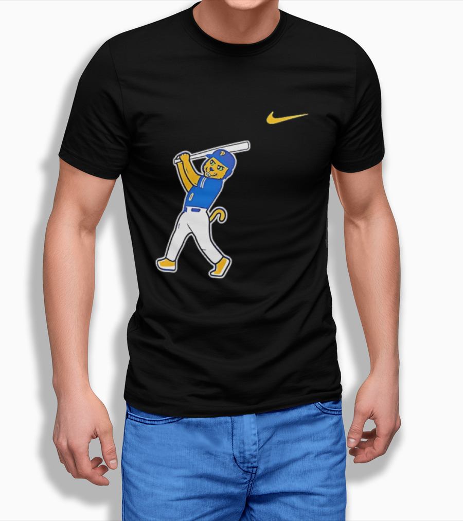 Pittsburgh Panthers Baseball Cartoon Mascot Batter Nike Sportswear T-Shirt
