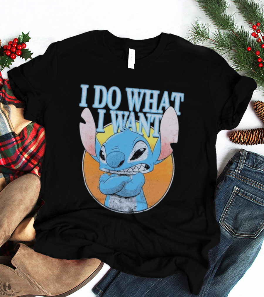 Disney Lilo And Stitch Men's Stitch I Do What I Want Vintage Look T-Shirt