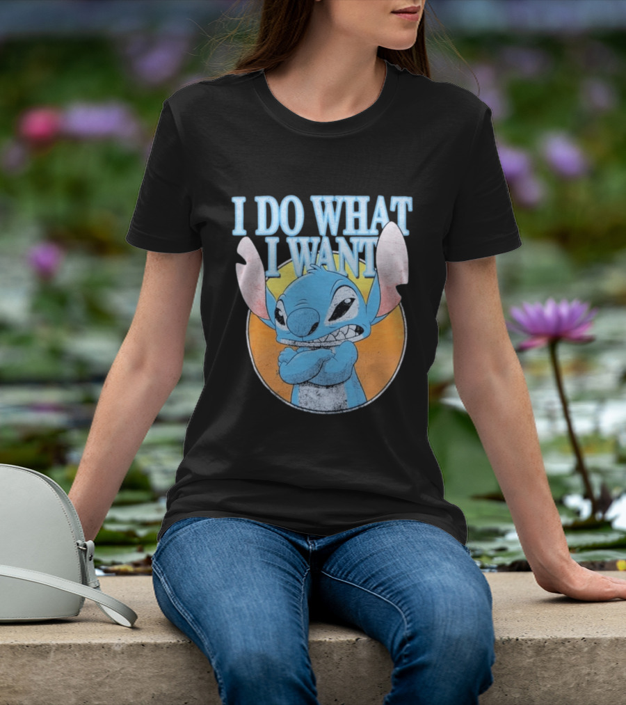 Disney Lilo And Stitch Men's Stitch I Do What I Want Vintage Look T-Shirt