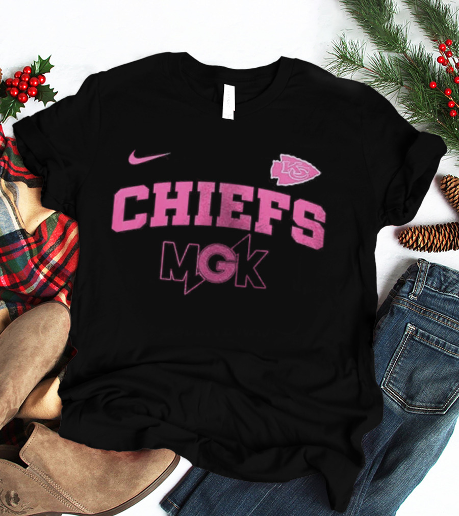 Nike Kansas City Chiefs MGK Collaboration Pink T-Shirt