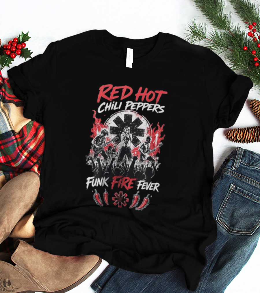 Red Hot Chili Peppers Funk Fire Fever Band Concert T-Shirt