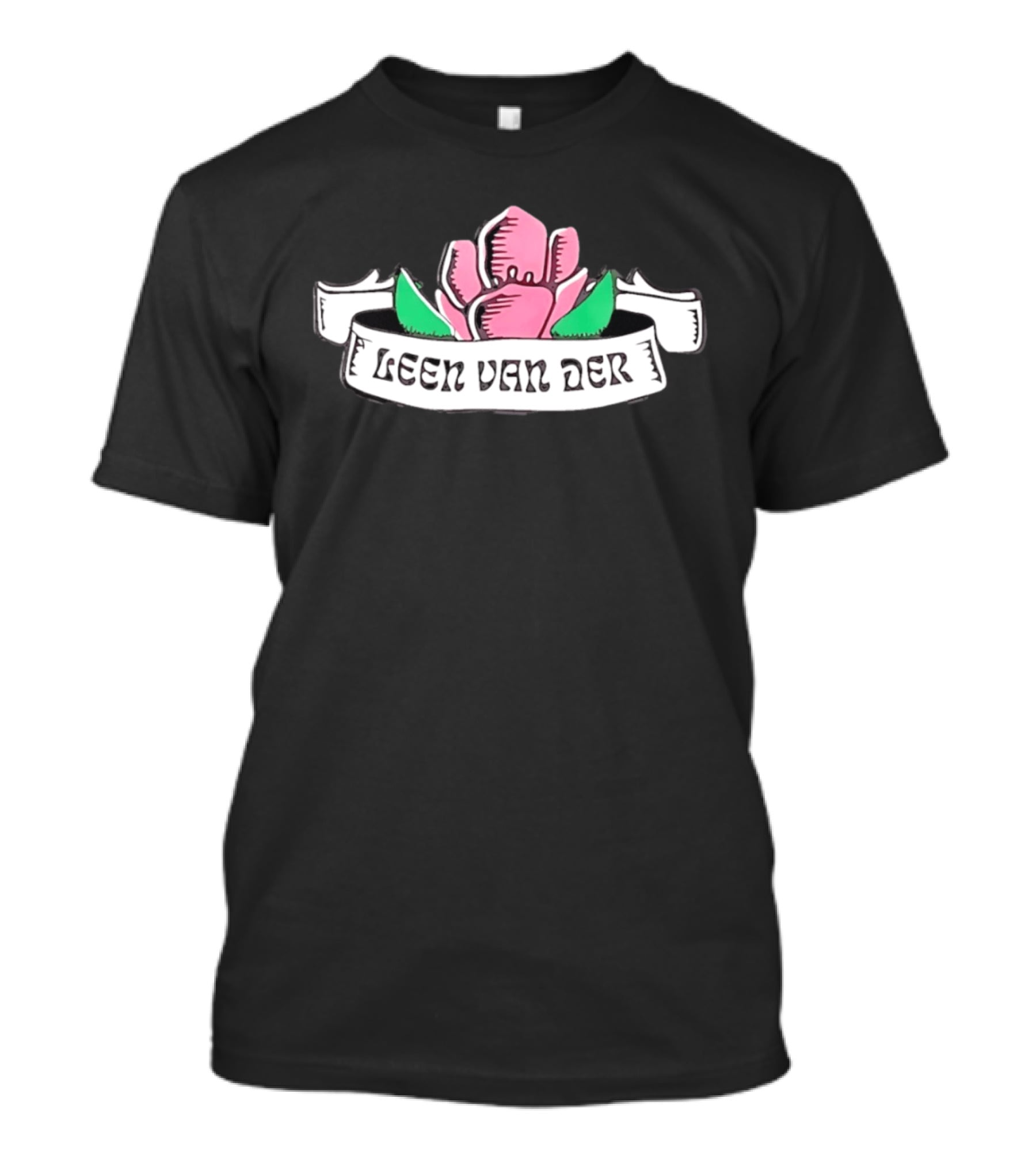Leen Van Der Pink Flower Banner T-Shirt