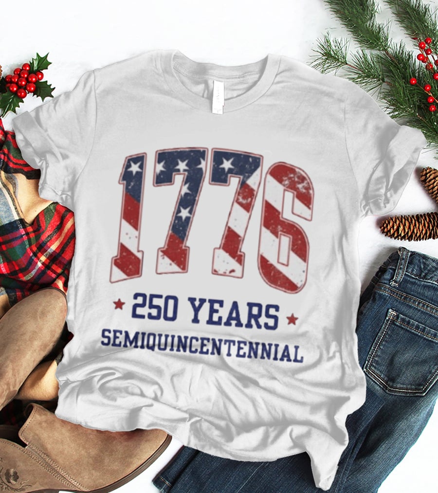 1776 250 Years Semiquincentennial American Flag Celebration T-Shirt