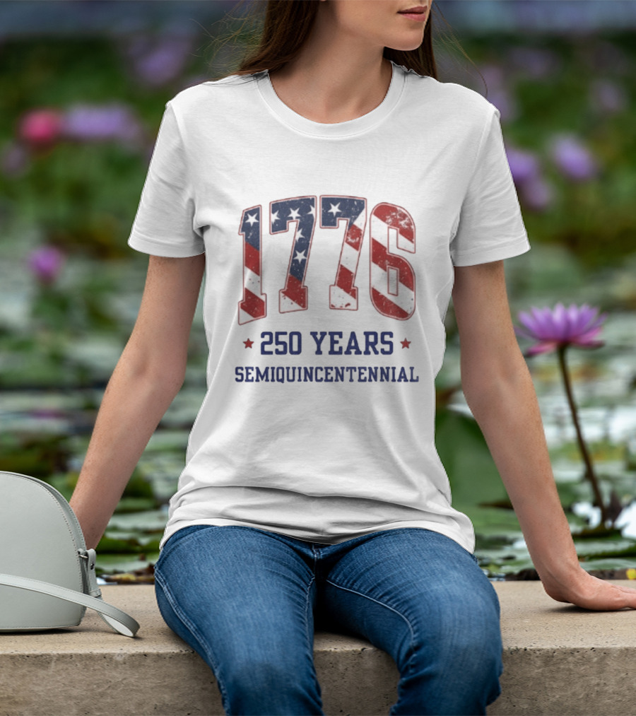 1776 250 Years Semiquincentennial American Flag Celebration T-Shirt