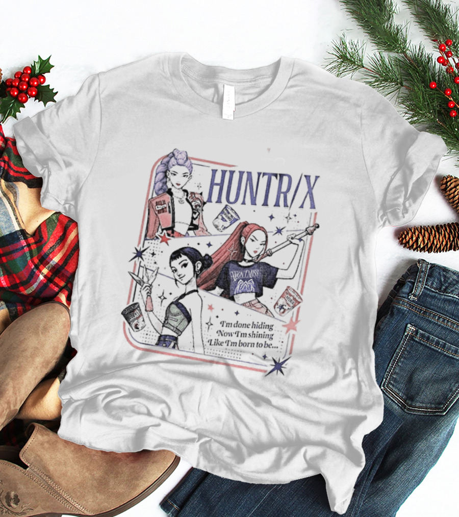 HUNTR/X Anime Demon Hunter Trio Featuring Mira Rumi Zoey T-Shirt