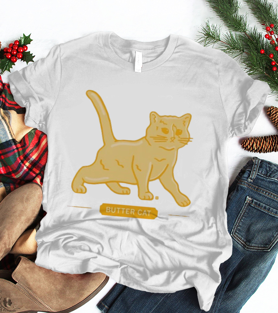 Butter Cat Animal Kitten Playful T-Shirt
