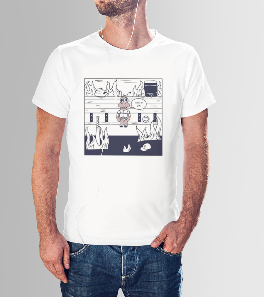 Philadelphia Phillies Baseball Meme This Is Fine T-Shirt