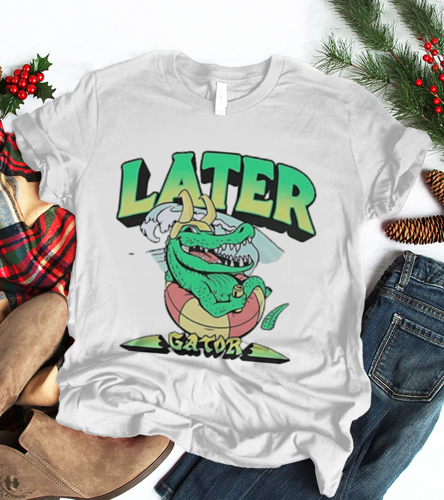 Later Gator Loki Alligator Marvel Disney Plus Floating Relaxation T-Shirt