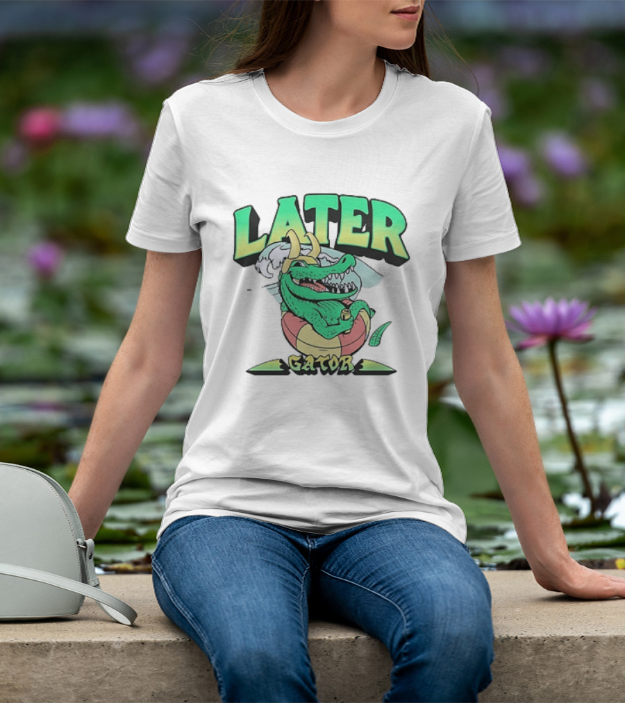 Later Gator Loki Alligator Marvel Disney Plus Floating Relaxation T-Shirt