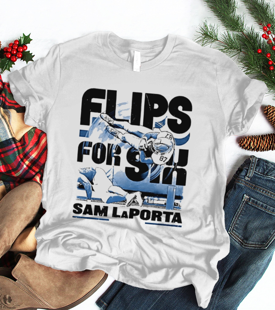 Sam Laporta Flips For Six Detroit Football T-Shirt