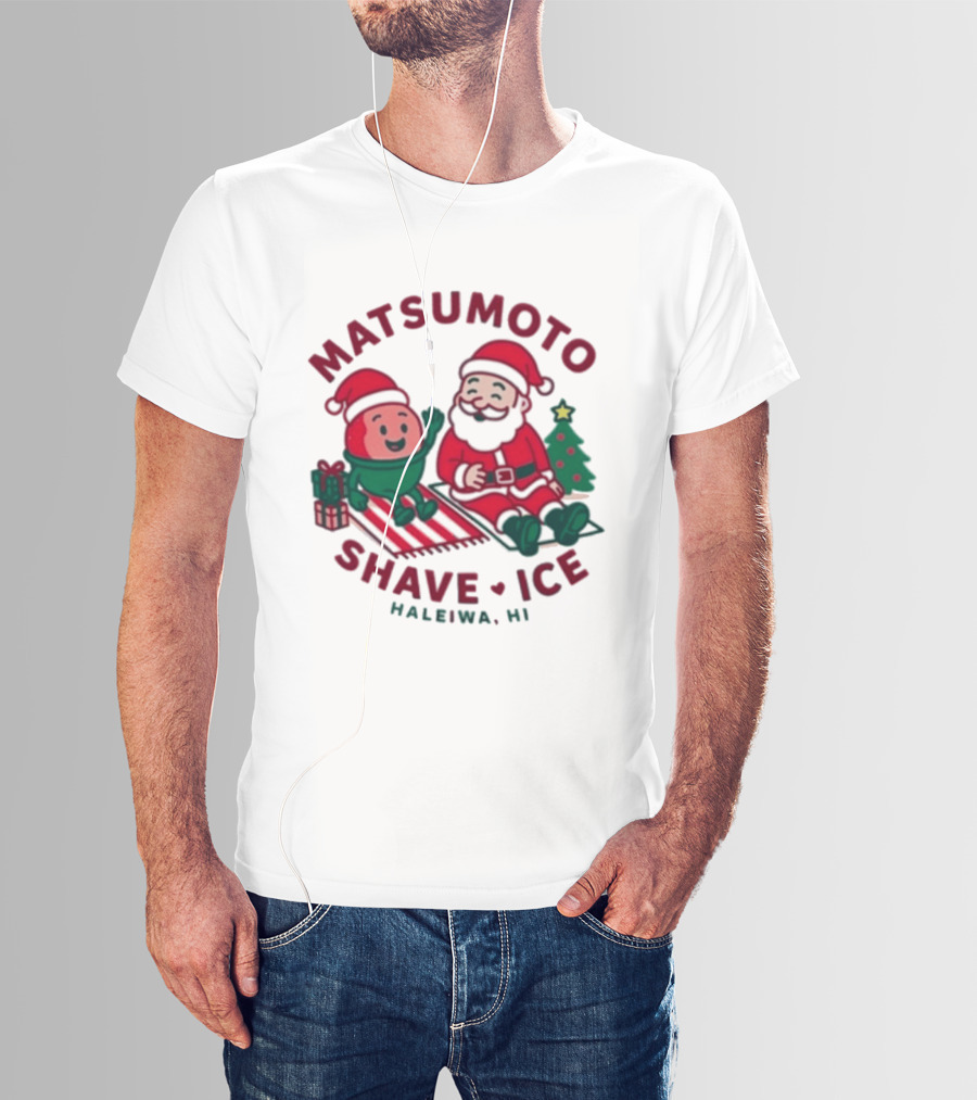Matsumoto Shave Ice Christmas Haleiwa HI Santa Holiday 2025 T-Shirt